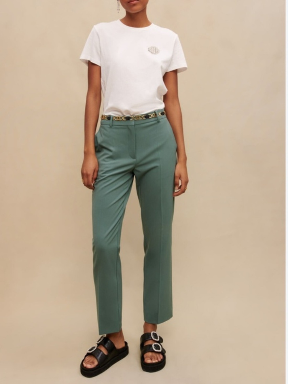 Make Straight-cut tailored trousers  wool
